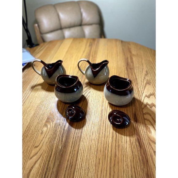 Two Sets of Vintage 1970 SANGO Mid Century Nova Brown Sugar and Creamer Set - Picture 10 of 16